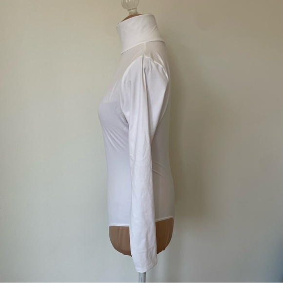 Spanx Suit Yourself Long Sleeve Turtleneck White Thong Bodysuit 20306R NWT Sz S - Picture 6 of 12